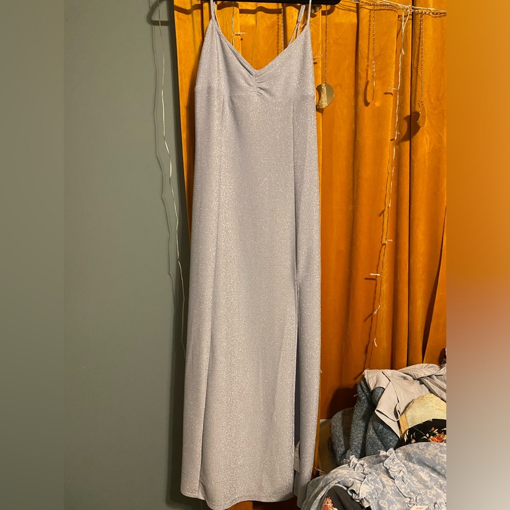 Urban outfitters light blue glitter maxi dress